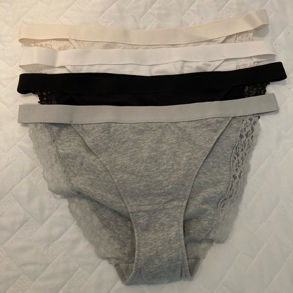 Amazon Essentials Women’s Cotton and Lace Tanga Brief Pack of 4